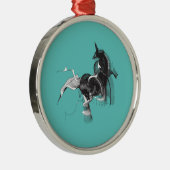 Digital Unicorn Metalen Ornament (Rechts)