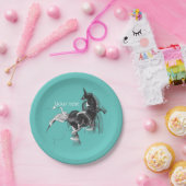 Digital Unicorn Papieren Bordje (Feest)