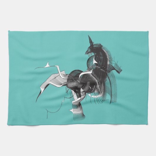 Digital Unicorn Theedoek (Horizontaal)