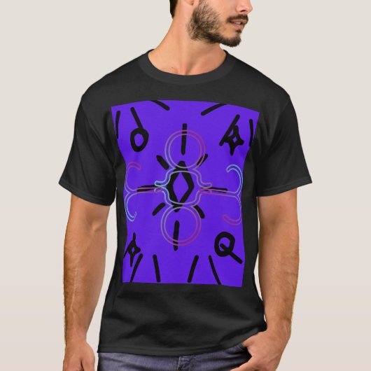 DIGITAL VIOLET MANDALA T-SHIRT (Voorkant)