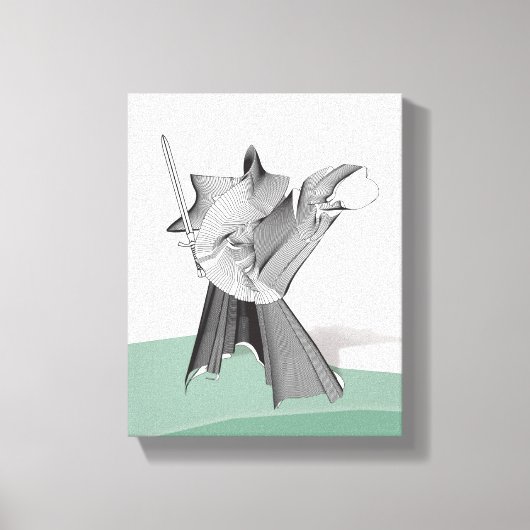 Digital Warrior Canvas Afdruk (Voorkant)