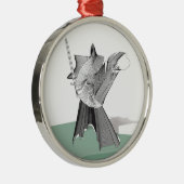 Digital Warrior Metalen Ornament (Rechts)