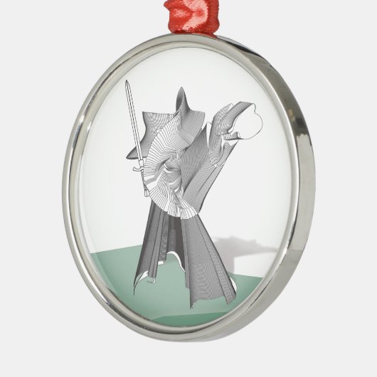 Digital Warrior Metalen Ornament (Links)