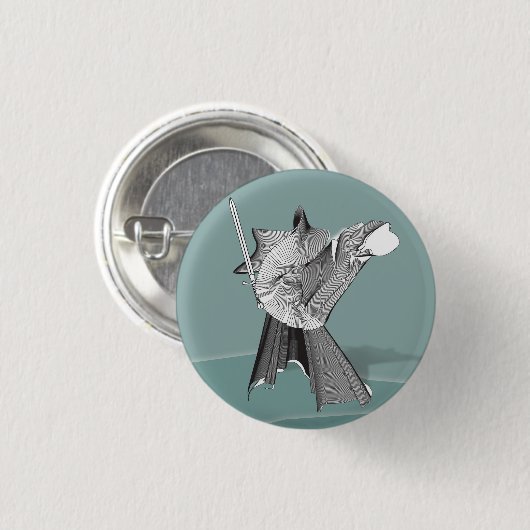 Digital Warrior Ronde Button 3,2 Cm (Voorkant /achterkant)