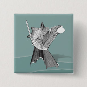 Digital Warrior Vierkante Button 5,1 Cm