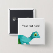 Digital Waterverf Winged Gecko Animal Vierkante Button 5,1 Cm (Voorkant /achterkant)