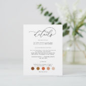 DIGITAL Wedding Attire Dress Code Cards Kaart (Staand voorkant)