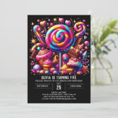 Digital Whimsical Candyland digitale verjaardag Kaart (Staand voorkant)