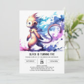 Digital Whimsical Monkey Verjaardag Kaart (Staand voorkant)