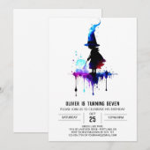 Digital Whimsical Wizard Verjaardag Kaart (Voorkant / Achterkant)