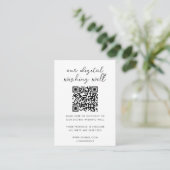 Digital Wishing Well QR Code Wedding Registry Encl Informatiekaartje (Staand voorkant)