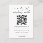 Digital Wishing Well QR Code Wedding Registry Encl Informatiekaartje (Voorkant)