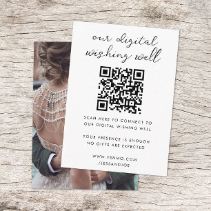 Digital Wishing Well QR Code Wedding Registry Encl Informatiekaartje