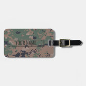 Digital Woodland Camouflage  Bagagelabel (Voorkant horizontaal)