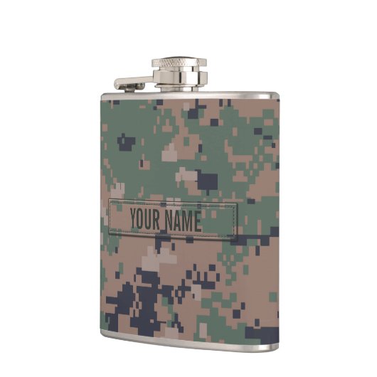 Digital Woodland Camouflage  Heupfles (Links)