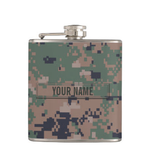 Digital Woodland Camouflage  Heupfles