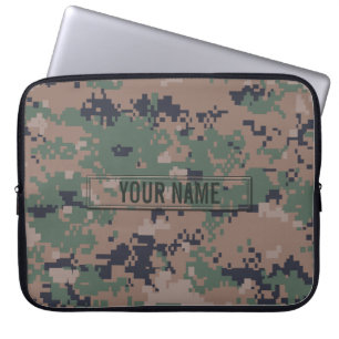 Digital Woodland Camouflage  Laptop Sleeve