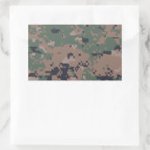 Digital Woodland Camouflage Rechthoekige Sticker (Tas)