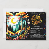 Digital Woodland Forest Baby shower Kaart (Voorkant)