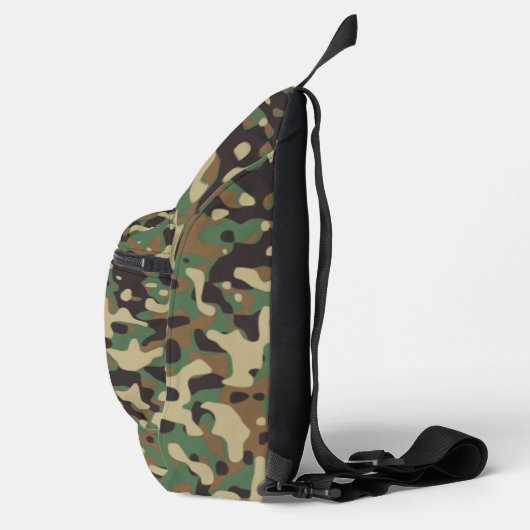 Digital Woodland Military Camouflage Pattern Sling Bag (Rechts)