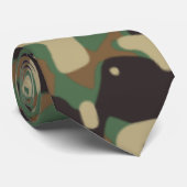 Digital Woodland Military Camouflage Pattern Stropdas (Opgerold)