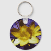 Digital Yellow Crocus Sleutelhanger (Voorkant)