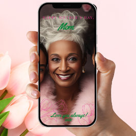 Digitale 2-foto Bloementulp Moederdag Kaart