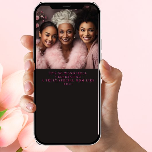 Digitale 2-foto Bloementulp Moederdag Kaart