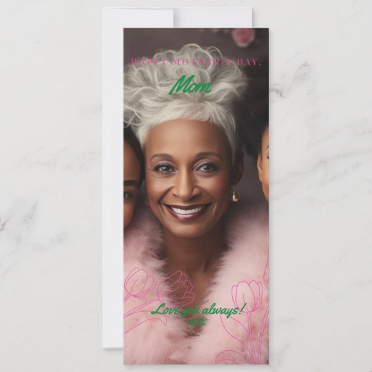 Digitale 2-foto Bloementulp Moederdag Kaart (Voorkant)