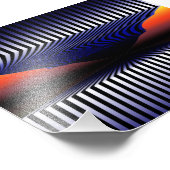 Digitale 3D optische illusie Surrealisme Esthetisc Foto Afdruk (Hoek)