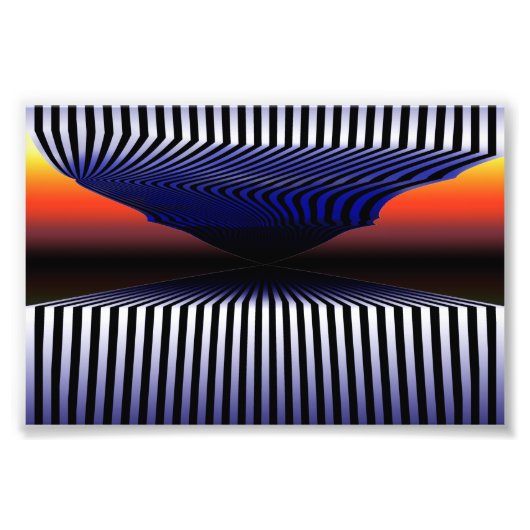 Digitale 3D optische illusie Surrealisme Esthetisc Foto Afdruk (Voorkant)