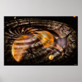 Digitale 3D-verlichting ruimteverdraaiing Poster (Voorkant)