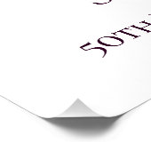 Digitale 50e verjaardag Paarse Lila bloem Perfect Poster (Hoek)