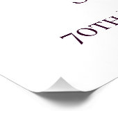 Digitale 70e verjaardag Paarse Lila bloem Perfect Poster (Hoek)