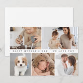 Digitale aangepaste fotocollage Moederdag Feestdagenkaart (Voorkant / Achterkant)
