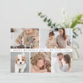 Digitale aangepaste fotocollage Moederdag Feestdagenkaart (Staand voorkant)