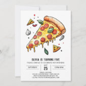 Digitale aangepaste pizza verjaardag kaart (Voorkant)