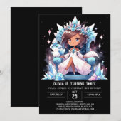 Digitale Aangepaste Prinses Verjaardag Kaart (Voorkant / Achterkant)