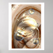 Digitale Abstracte bollen Art Print Poster (Voorkant)