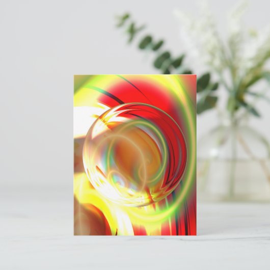 Digitale Abstracte computerverf Briefkaart (Staand voorkant)