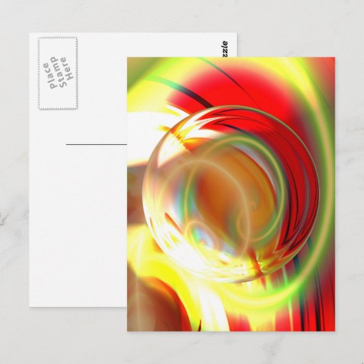 Digitale Abstracte computerverf Briefkaart (Voorkant / Achterkant)