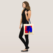 Digitale abstracte expressionist 02 tote bag (Voorkant (model))