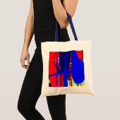 Digitale abstracte expressionist 02 tote bag (Voorkant (product))