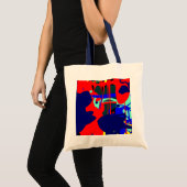 Digitale abstracte expressionist 08 tote bag (Voorkant (product))