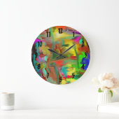 Digitale Abstracte kleurennummers overvloeien Grote Klok (Huis)