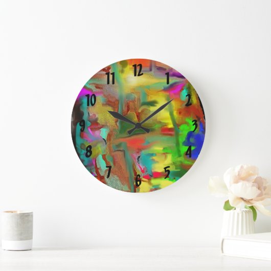 Digitale Abstracte kleurennummers overvloeien Grote Klok (Huis)