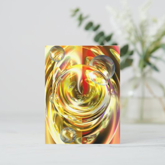 Digitale Abstracte kunst Briefkaart (Staand voorkant)