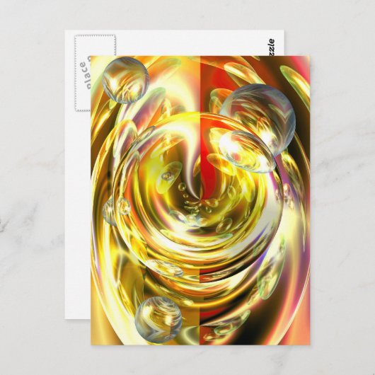 Digitale Abstracte kunst Briefkaart (Voorkant / Achterkant)