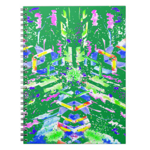 Digitale abstracte kunst die we chaos noemen notitieboek