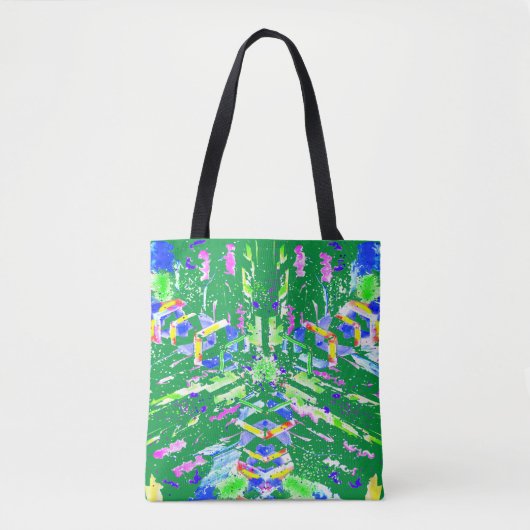 Digitale abstracte kunst die we chaos noemen   tote bag (Voorkant)